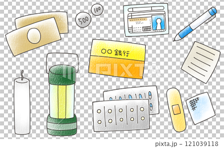 ゆるめシンプル防災品セット2　アナログ風 121039118