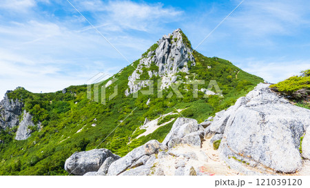 夏の烏帽子岳・南沢岳登山（前烏帽子岳～烏帽子岳山頂） 121039120