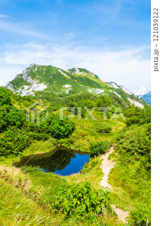 夏の烏帽子岳・南沢岳登山（烏帽子岳～南沢岳：烏帽子田圃） 121039122