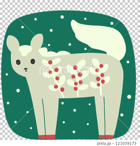 Christmas pattern with horses and snow Christmas pattern with horses and snow 121039173
