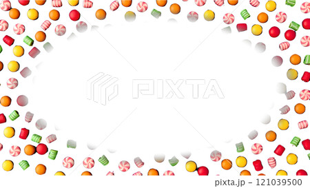 お菓子のフレーム背景 121039500