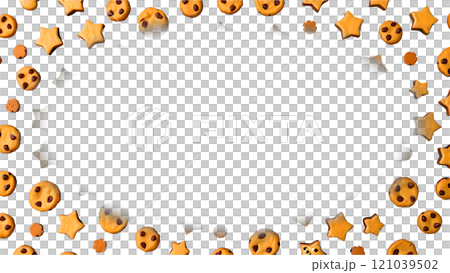 クッキーのフレーム背景 121039502