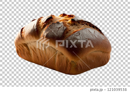 Whole loaf of french bread on white background 121039538