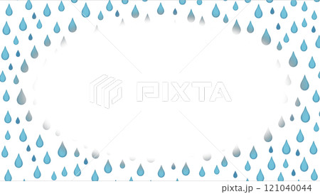雨粒のフレーム背景 121040044