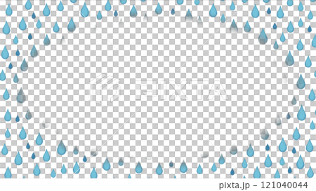 雨粒のフレーム背景 121040044