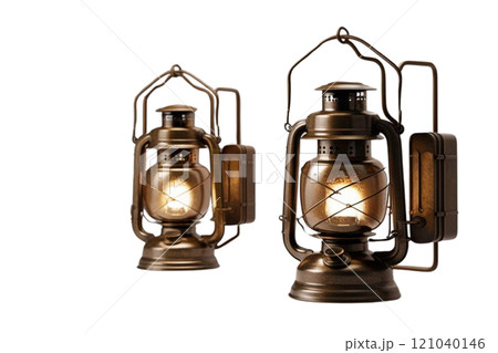 Vintage full lantern on isolate 121040146