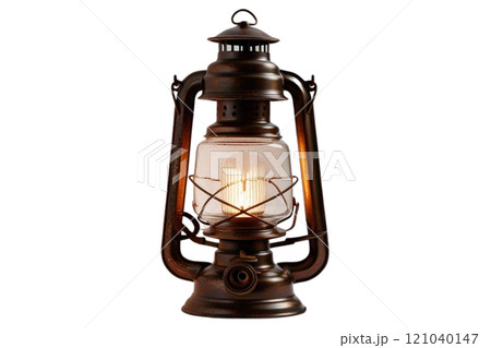 Vintage full lantern on isolate 121040147