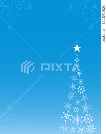クリスマスツリーのバナー背景テンプレート　縦長 121040626