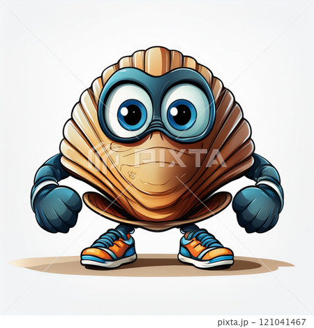 ホタテのマスコットキャラクター　無表情 121041467