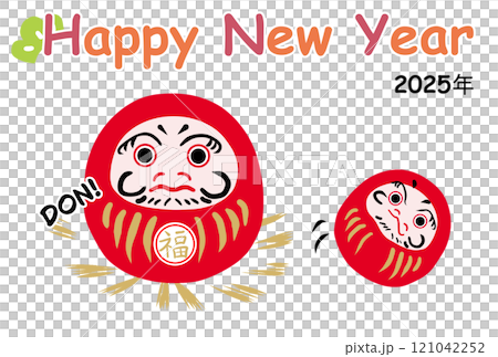 A powerful Daruma New Year's card A powerful Daruma New Year's card 121042252