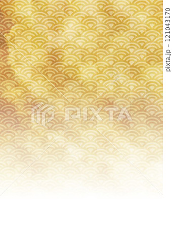 金色格子柄と鱗柄 金色格子柄と鱗柄 121043170