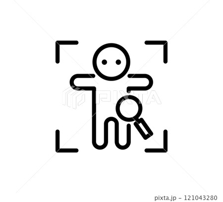 シンプルな人間ドックのアイコンイラスト　ベクター 121043280