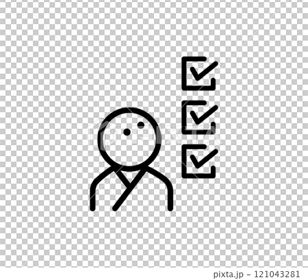 オプションを選ぶ患者のアイコンイラスト　ベクター 121043281