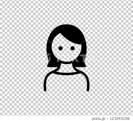 Simple female icon illustration vector 121043286