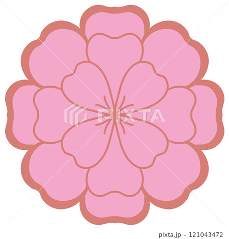 Drawing of flower for decoration work art 121043472