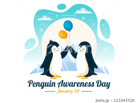 Penguin Awareness Day Vector Illustration on January 20, featuring Penguins and an Iceberg to Promote Animal Conservation in a Flat Background Penguin Awareness Day Vector Illustration on January 20, featuring Penguins and an Iceberg to Promote Animal Conservation in a Flat Background 121043526