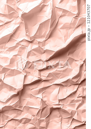 Crumpled paper texture background mocha mousse colors, monochromatic shade. 121043707