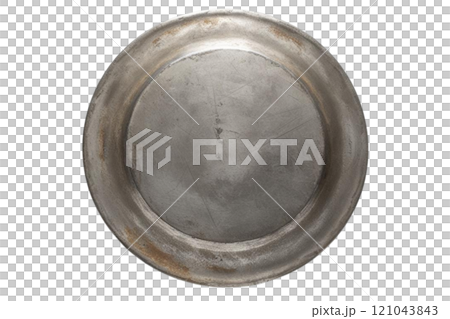 old metal plate on white background old metal plate on white background 121043843
