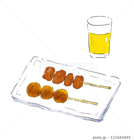 焼き鳥 イラスト 121043845