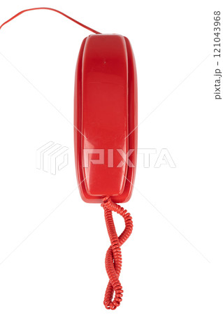 red retro push-button phone red retro push-button phone 121043968