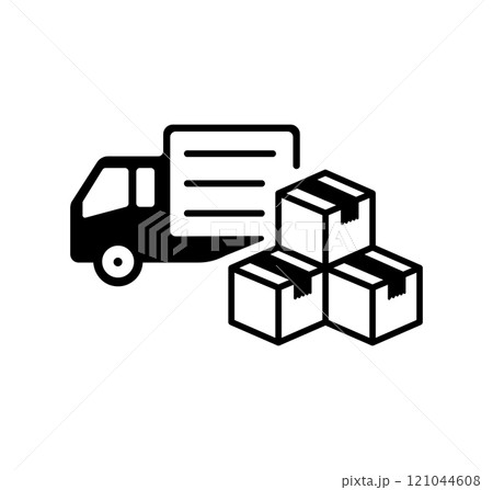 物流・配送 ・荷積 (トラック) アイコンイラスト 121044608