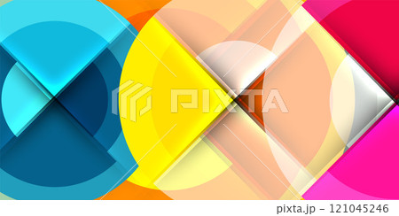Target circle geometric abstract shapes. Vector Illustration For Wallpaper, Banner, Background, Card, Book Illustration, landing page 121045246