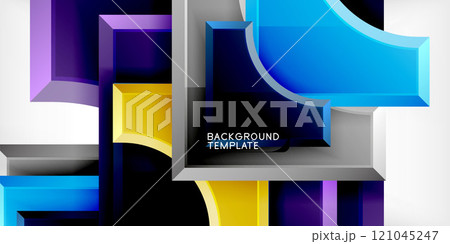 Geometric design abstract background - circles and triangles 121045247