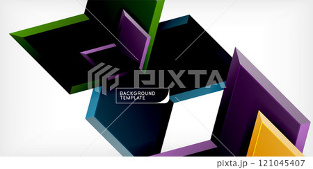 Vector 3d arrow techno design template 121045407