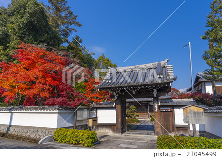 紅葉に包まれた西方寺(京都市北区西賀茂) 紅葉に包まれた西方寺(京都市北区西賀茂) 121045499