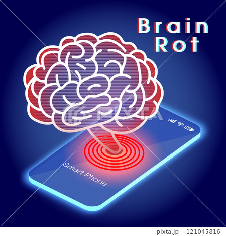 The concept of brain rot affecting the mental health of young people The concept of brain rot affecting the mental health of young people 121045816