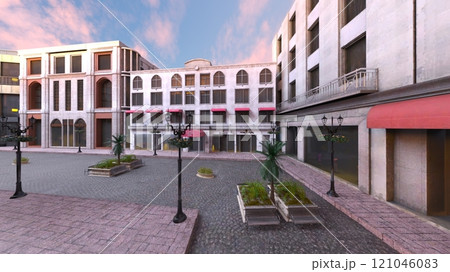 石畳のある街かど 121046083