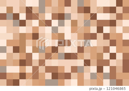 Blurred censor vector background. Mosaic pixel nude effect. Brown color square texture. 121046865