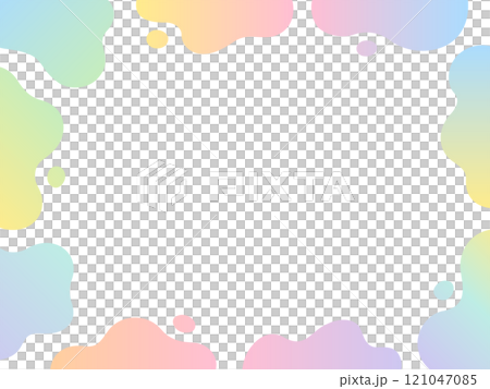 Colorful gradient soft shape frame 121047085