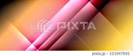 Colorful gradient with lines made of shadow and light. Creative background 121047691