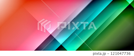 Dynamic shadow lines with gradient colors geometric background 121047736