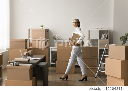 Successful grey haired entrepreneur woman working on Internet store business Successful grey haired entrepreneur woman working on Internet store business 121048114