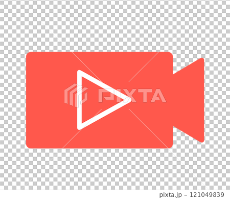 Simple red video camera 121049839