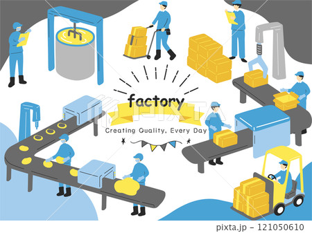 工場で働く人達 121050610