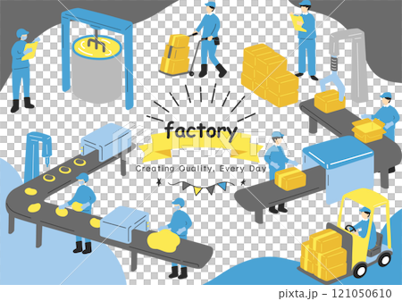 工場で働く人達 121050610