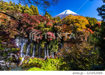 【静岡県_富士宮市_白糸の滝】紅葉と富士山 秋編 11月のタグ 【静岡県_富士宮市_白糸の滝】紅葉と富士山 秋編 11月のタグ 121052089