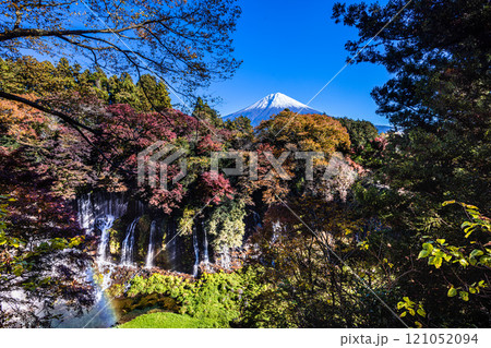 【静岡県_富士宮市_白糸の滝】紅葉と富士山 秋編 11月のタグ 【静岡県_富士宮市_白糸の滝】紅葉と富士山 秋編 11月のタグ 121052094