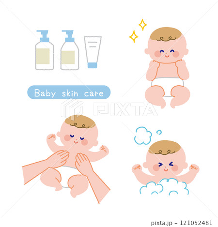 赤ちゃんスキンケアセット線なしカラー 121052481