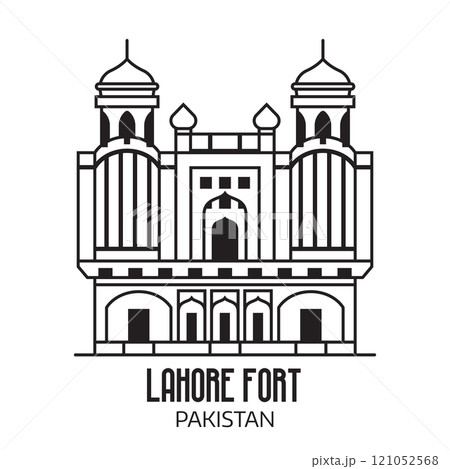 Lahore Fort Pakistan Travel Icon 121052568