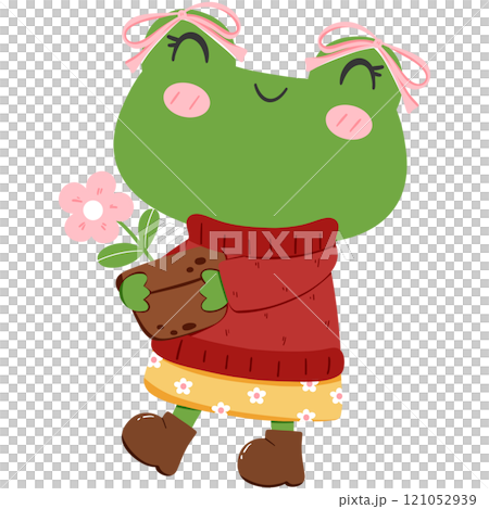 Cute green frog Cute green frog 121052939