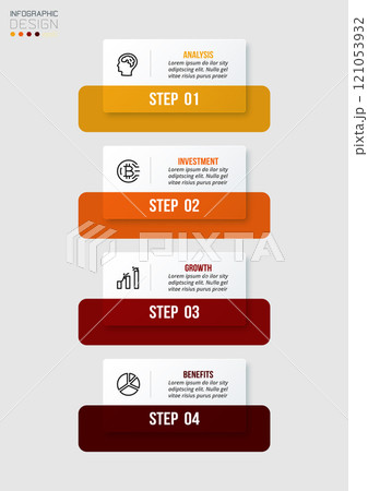 Infographic template business concept with workflow. 121053932