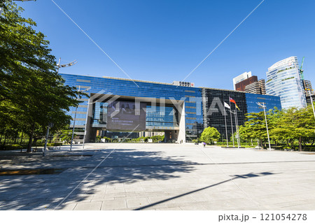 Architecture view of the Taichung City Government Building, Taiwan. It is the highest-level local administrative agency in Taichung. 121054278