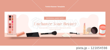 Minimal makeup artist twitch banner template Minimal makeup artist twitch banner template 121054598