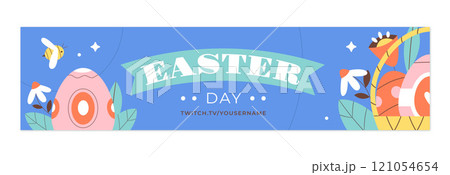 Flat easter twitch banner Flat easter twitch banner 121054654
