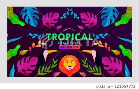 Cartoon jungle birthday party twitch background Cartoon jungle birthday party twitch background 121054772