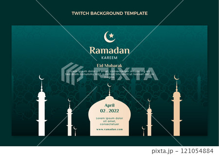 Gradient ramadan twitch background 121054884